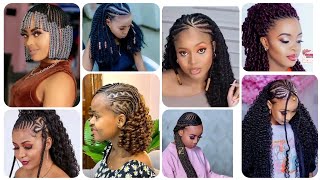 Cute🔥🔥Ghana Weaving hairstylesCornrows braids 2024hairstyles [upl. by Kale]