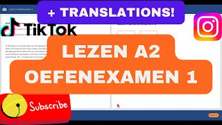 Lezen A2 oefenexamen 1 NT2 dutch nederlands holland reading exam inburgering staatsexamen [upl. by Eloci]