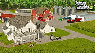 BUILDING AN AMERICAN FARM FROM SCRATCH IN FARMING SIMULATOR 25 FARM BUILD [upl. by Notgnilliw16]