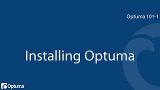 Installing Optuma [upl. by Mun124]