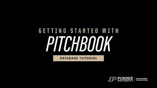 Getting Started with PitchBook [upl. by Solakcin988]