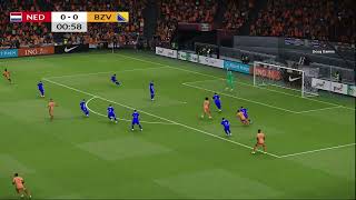 Nederland 32 Bosnië en Herzegovina  UEFA Nations League  PES 2021 [upl. by Airalednac]