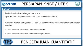 Soal simulasi UTBK 2024 barisan [upl. by Noellyn]