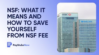 NonSufficient Funds What It Means and How to Save yourself from NSF Fees  Pay Stubs Now [upl. by Eelegna164]