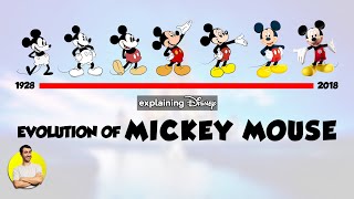 Evolution of MICKEY MOUSE  90 Years Explained  CARTOON EVOLUTION [upl. by Natividad]