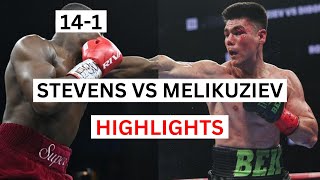 Bektemir Melikuziev vs David Stevens Highlights amp Knockouts [upl. by Geilich]