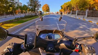 Comfortable RIDE with KYMCO DOWNTOWN 250i on a beautiful AUTUMN DAY [upl. by Hearsh]