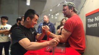 campus armwrestling practice  per postman devon larratt  2 hands work [upl. by Witkin]