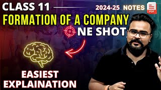 FORMATION OF A COMPANY Class 11 ONE SHOT Business studies chapter 7  GAURAV JAIN [upl. by Amliw]