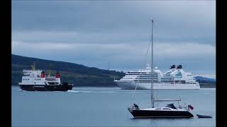 Seabourn Quest in Rothesay Bay Isle of Bute  22nd July 2018 [upl. by Sucramrej]