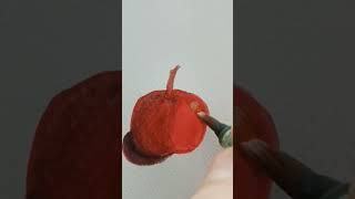 APPLE painting with watercolors 🖌️🔥 [upl. by Forrester]