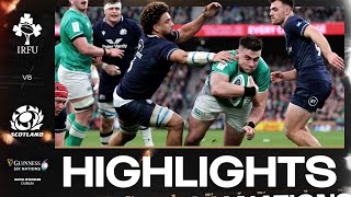 HIGHLIGHTS  ☘️ IRELAND V SCOTLAND 🏴󠁧󠁢󠁳󠁣󠁴󠁿  2024 GUINNESS MENS SIX NATIONS RUGBY [upl. by Mellen]