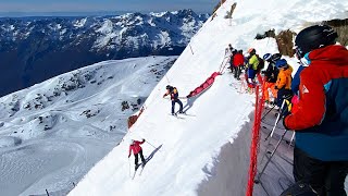 Gefährlichste SkiAbfahrt der Alpen Le Tunnel in Alpe dHuez ⚠️ [upl. by Raquela]