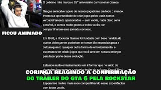 CORINGA REAGINDO GTA 6 CONFIRMADO PELA ROCKSTAR FICOU ANIMADO [upl. by Eberhard]