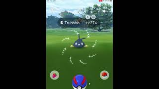 Shiny Trubbish catch in Pokemon go shorts [upl. by Aryl]