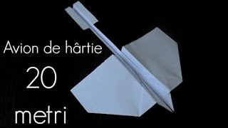 Cum să faci un avion de hârtie care zboara mult  20 de metri  ORIGAMI 1 [upl. by Dranyam]