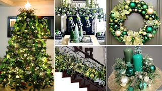 🎄100 CHRISTMAS HOME DECORATION IDEAS  GREEN CHRISTMAS DECOR IDEAS 2024  CHRISTMAS TRENDS 2024 🎄 [upl. by Gerhardt]