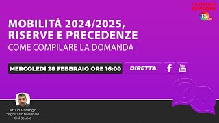 Mobilità 202425 riserve e precedenze come compilare la domanda [upl. by Paderna]