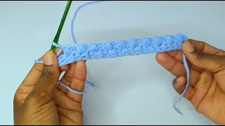 Amazing crochet stitch for beginners one row repeat  how to crochet the bean stitch [upl. by Schiff]