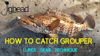 How to catch GROUPER Hamour on shore  Rock fishing guide [upl. by Ani931]