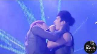 FANCAM BEAST 비스트 Hyunseung forced Kikwang into a kiss  Seoul Hope and Dream Concert 110612 [upl. by Neral]