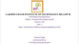 Transportation EngineeringII  Lecture1 [upl. by Carrol]