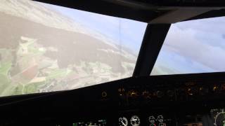 180 degree curved screen test A320 home sim [upl. by Bartlett55]