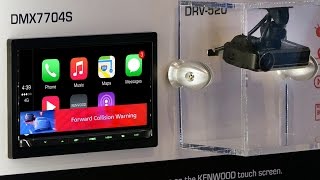 Kenwood DMX7704S Double DIN with DRVN520 Dash Cam Link  CES 2017 [upl. by Bergquist]