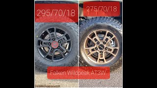 Falken Wildpeak AT3W  Why I Downgraded From 2957018 To 2757018 On My Tundra PRO [upl. by Eladroc93]