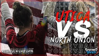 HIGH SCHOOL VOLLEYBALL  Utica vs North Union  HIGHLIGHT [upl. by Shuman]