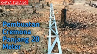 CARA BIKIN CREMONA KANOPI BAJA RINGAN PANJANG 20 METER [upl. by Adrahs]