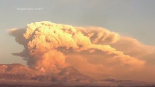 Eurasias tallest active volcano erupts in Russias Kamchatka Peninsula [upl. by Corron]