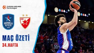 EuroLeague 34 Hafta Anadolu Efes 100  55 Kızılyıldız [upl. by Deeas]