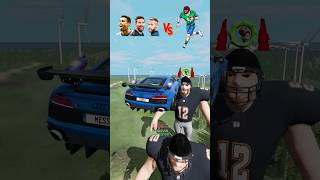 Top Footballers vs American Soccers Player Jump Challenge beamngdrive shorts football fifa [upl. by Reave]