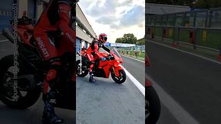 Michele Pirro Tests Ducati Panigale V4 at Vallelunga Circuit [upl. by Ressler]