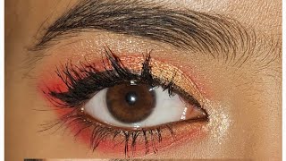 Sunset eye makeup youtubevideo eyemakeup makeup makeuptutorial affordablemakeup makeuplover [upl. by Emmer]