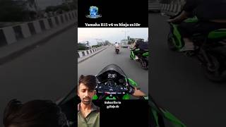 Yamaha r15 v4 vs Kawasaki Ninja zx10r drag race shorts zx10r viral [upl. by Leodora187]