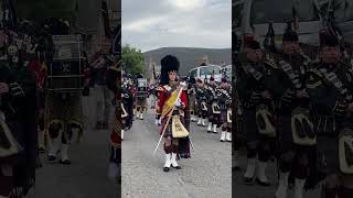 4 SCOTS Pipes amp Drums Royal Regiment of Scotland march to 2022 Braemar Gathering shorts [upl. by Daryle653]