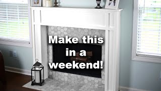 Building a DIY Fireplace Surround and Mantel  Free Plan [upl. by Nylsaj]