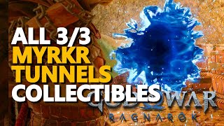 All Myrkr Tunnels Collectibles God Of War Ragnarok 100 Competition [upl. by Einon115]