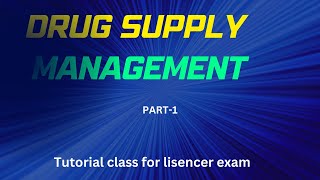 drug supply management part1 [upl. by Otsirc]