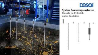 Injektion mit Rammverpresslanzen unter Bauteilen [upl. by Christianity]