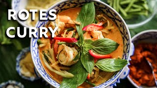 Rotes Thai Curry  Original Rezept aus Thailand von mir [upl. by Yeslehc]