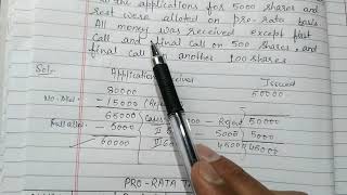 Pro rata question 102 Accountancy with Pro Rata table i [upl. by Reham]