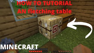 TUTO HOW TO MAKE AN FLETCHING TABLE ON MINECRAFT beginner tutorial [upl. by Anatola872]