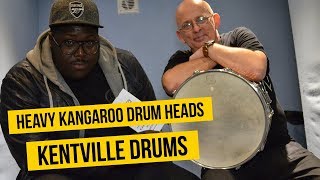 Kentville Drums Kangaroo Hide Drum Heads with legendary guest Mark Fletcher [upl. by Noami921]