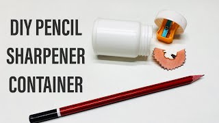 DIY Pencil Sharpener Container  Sharpener Life Hacks  Sharpener Box Making shorts [upl. by Nevaed]