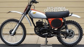 1975 Honda CR125 Elsinore  Tom Whites Museum [upl. by Kubetz]