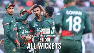 All Wickets  Bangladesh vs New Zealand  1st ODI  New Zealand tour of Bangladesh 2023 [upl. by Ayo]