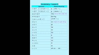 Minna No Nihongo Lesson  11 vocabulary japaneselanguage reels shortvideo [upl. by Belac]